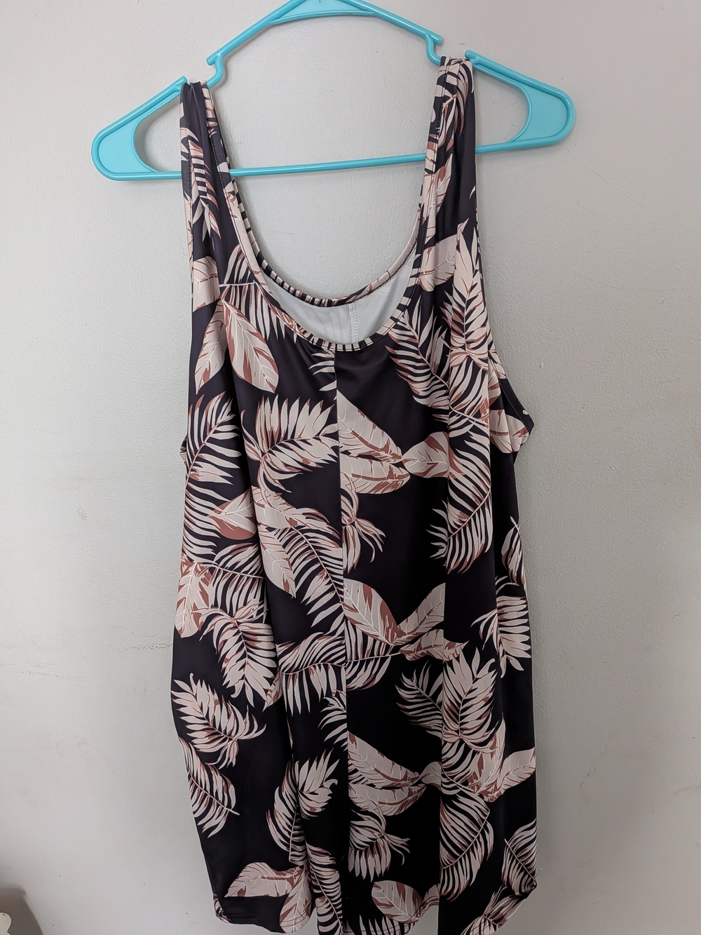 Shein Casual Black Tropical Print Romper